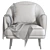 Cozy Fabric Armchair by Laskasas 3D model small image 5