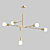 Minimalist Open Bulb Chandelier 3D model small image 1