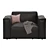 Stylish Comfort: 3D-Designed Armchair 3D model small image 7