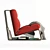 Cozy Bookworm Armchair 3D model small image 4