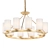 Elegant Round Glass Copper Chandelier 3D model small image 1