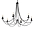 Elegant Imperial Bronze Chandelier 3D model small image 1