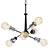 Elegant Twisted Baton Chandelier 3D model small image 1