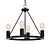 Luxe Black LED Chandelier 3D model small image 1