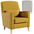 Modern Velvet Armchair: Fyna 3D model small image 4