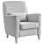 Modern Velvet Armchair: Fyna 3D model small image 5