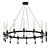 Elegant Black Fontanelle Chandelier 3D model small image 1