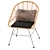 Mayorka Wicker Chair: Elegant and Comfortable 3D model small image 5