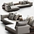 Luxury Minotti Connery Sofa: Unparalleled Comfort & Style 3D model small image 1