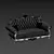 Elegant Baroque Sofa 3D model small image 3