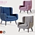 Baxter Dolly Wingback Armchair: Sleek Comfort & Elegant Design 3D model small image 5