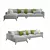 Modern Gray Sectional Sofa 3D model small image 3