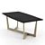 Luxury Marble Table: Calacatta, Rainforest Brown, Sahara Noir 3D model small image 3