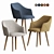 Lux Velvet Dining Chair 3D model small image 1