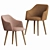 Lux Velvet Dining Chair 3D model small image 2