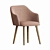 Lux Velvet Dining Chair 3D model small image 3
