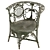 Sturdy Metal Garden Chair 3D model small image 3