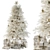 Snowy Celebration: White Christmas Tree with Gift 3D model small image 1