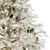 Snowy Celebration: White Christmas Tree with Gift 3D model small image 3