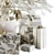 Snowy Celebration: White Christmas Tree with Gift 3D model small image 4