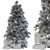 Snowy Celebration: White Christmas Tree with Gift 3D model small image 5