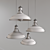 Scandinavian Pendant Lights: Black, Gray, Green, Blue. 3D model small image 2