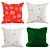 Cozy Christmas Fur Pillows 3D model small image 1