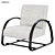 Sleek Stainless Steel Chair 3D model small image 1