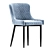 ErgoComfort Velour Chair 3D model small image 3