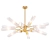 Elegant Golden Glass Chandelier 3D model small image 1