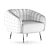 Luxurious Pompidou Armchair by Jonathan Adler 3D model small image 5