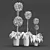 French Plant Collection: Tallest 250cm 3D model small image 3