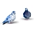 Graceful Pair of Doves 3D model small image 1