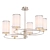 Modern Round Chandelier with Textile Shades 3D model small image 1