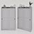 Sleek HAUGA Wardrobe - 70x199cm 3D model small image 2