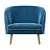 Glamour Velvet Accent Chair 3D model small image 3