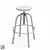 Sleek Black Adjustable Stool 3D model small image 3