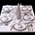 European-inspired New Year's Table Set 3D model small image 3