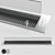 Sleek Steel Downdraft Extractor 3D model small image 1