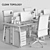 Modern Office Furniture Set 3D model small image 5