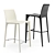 Adriatic Leather Bar Stool: Sleek & Stylish 3D model small image 2