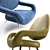Elegant DU 55 Armchair 3D model small image 4