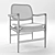 Oscar Mid-Century Armchair 3D model small image 1