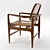 Oscar Mid-Century Armchair 3D model small image 4