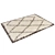 Elegant Cream Colored 160x230 cm Rug 3D model small image 1