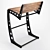 Industrial Loft Bar Stool 3D model small image 2