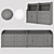 Hauga Dresser Set: Two-Tone Storage Combo 3D model small image 5