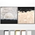 Minimalistic Framed Art - Black, Gray, Gold, Wood, White 3D model small image 1