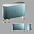 Marble Top Sideboard: Modern Luxe 3D model small image 1
