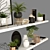 Title: Modern Floating Wall Shelves Set 3D model small image 2